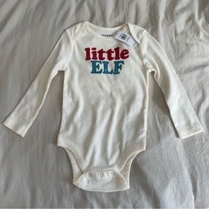 Old Navy Little Elf Long Sleeve Onesie 18-24 mos